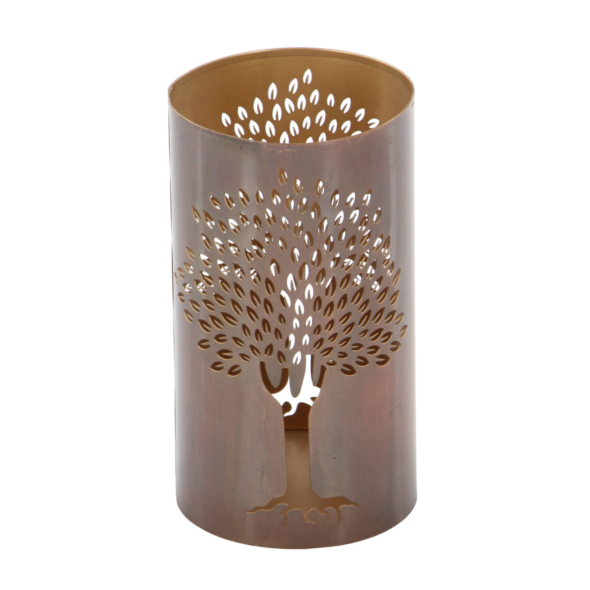 Brown Metal Eclectic Lantern Set